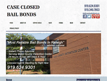 Tablet Screenshot of caseclosedbailbonds.com